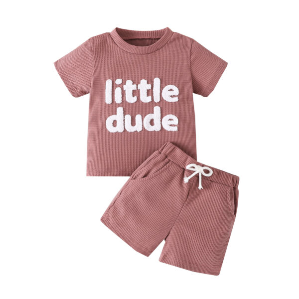 Children's Waffle Short Sleeve Suit - Image 6