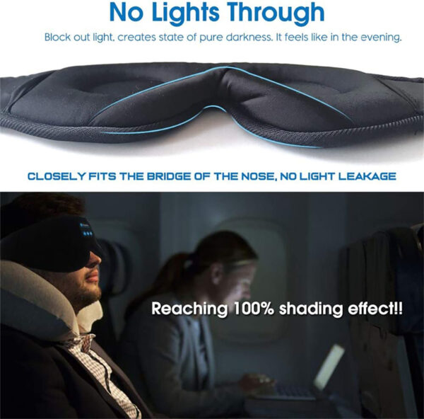 Wireless Call Stereo Music Blackout Sleep Eye Mask - Image 5