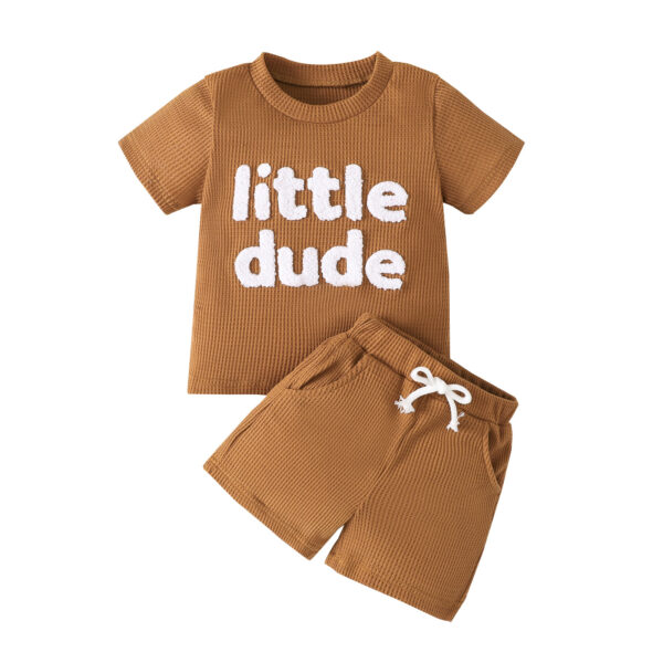 Children's Waffle Short Sleeve Suit - Image 4