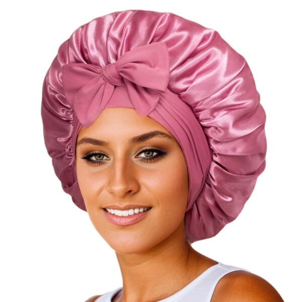 New Silk Bonnet For Sleeping Women Satin Bonnet Hair Bonnet Night Sleep Cap Scarf Wrap For Curly Hair With Tie Band For Curly Hair - Image 7