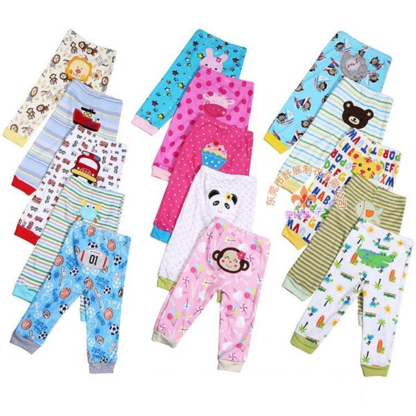 Cartoon print children's leggings 5 pieces - Image 4