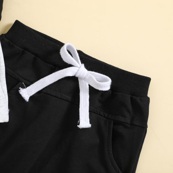 Children Color-block Crew Neck Long Sleeve Trousers Suit - Image 9