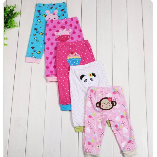 Cartoon print children's leggings 5 pieces - Image 7