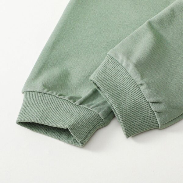 Children's Four-color Towel Embroidery Rainbow Long-sleeved Shirt Fake Drawstring Trousers Two-piece Set - Image 4