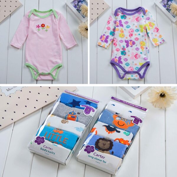 Long-sleeved triangle robe baby onesies cotton romper bag fart clothes baby children's clothing autumn - Image 3