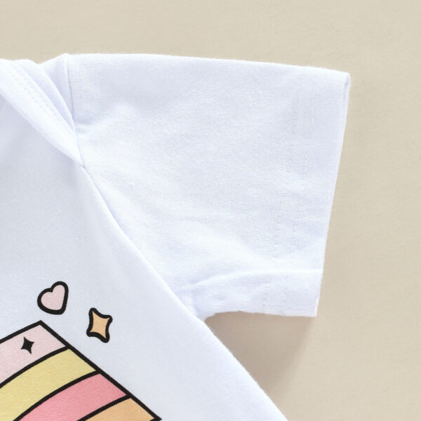 Girls' Short-sleeved Shorts Headscarf Three-piece Set - Image 5