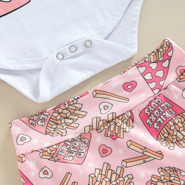 Girls' Short-sleeved Shorts Headscarf Three-piece Set - Image 4
