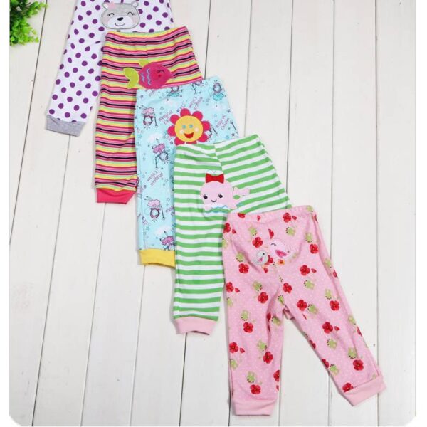 Cartoon print children's leggings 5 pieces - Image 5