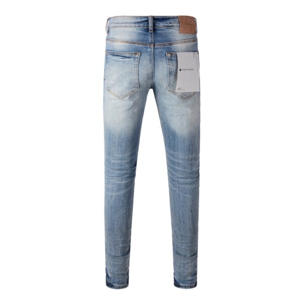 Men's American High Street Blue Patch Jeans - Image 8