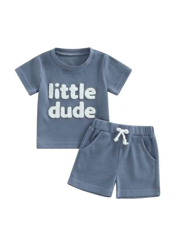 Children's Waffle Short Sleeve Suit - Image 10
