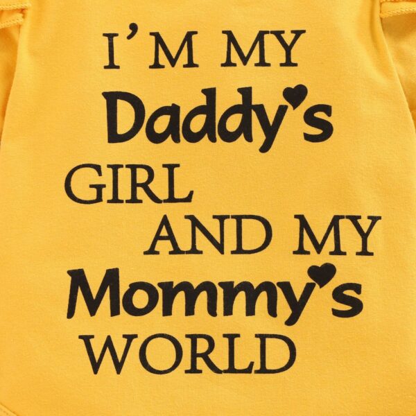 Cute Baby Short Sleeve Letter Jacket Sunflower Shorts Three-piece Set - Image 5