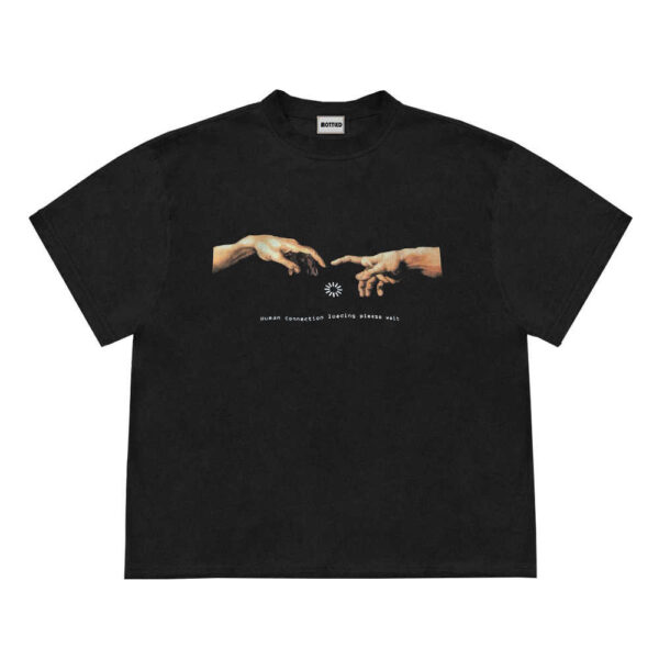 Men's American Retro Minimalist Printed Short Sleeved Shirt - Image 4