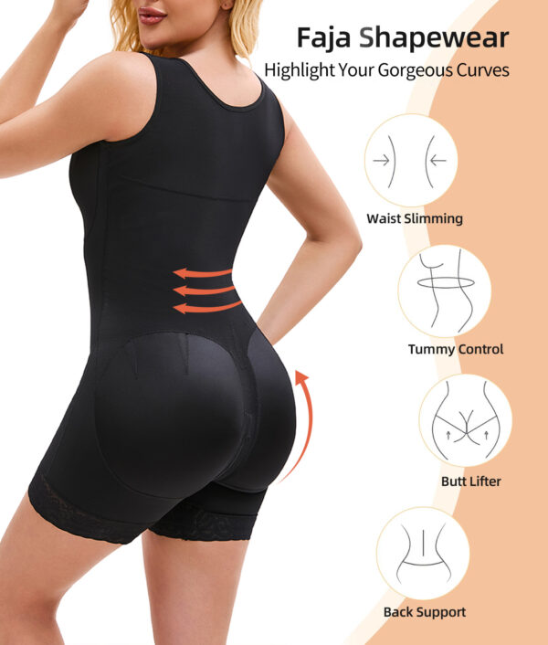 Fajas Colombianas Shapewear For Women Tummy Control Post Surgery Full Body Shaper Butt Lifter With Zipper Crotch Skimsbodysuits Elegant Fajas Melibelt Bodysuitfajashaper - Image 4