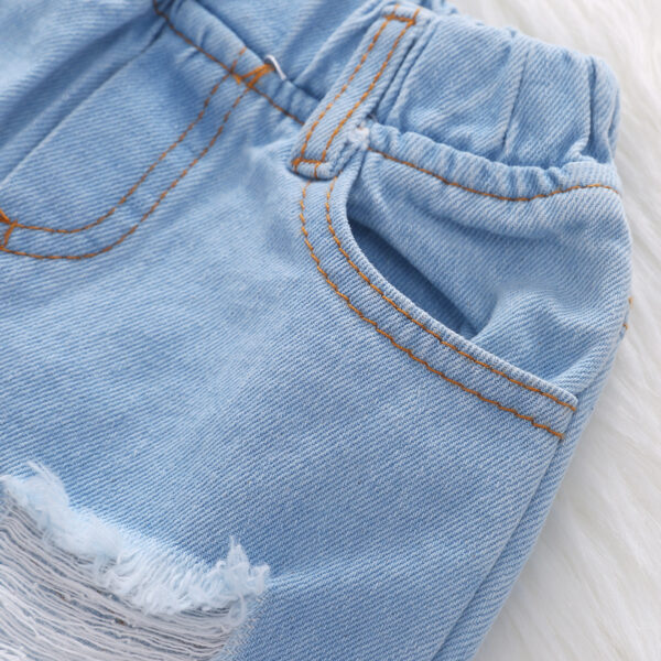 Broken Holes Pants Headscarf Three-piece Set - Image 5