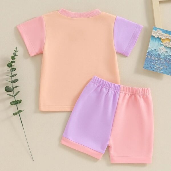 Cute Color Matching Short-sleeved T-shirt And Shorts Two-piece Set - Image 8
