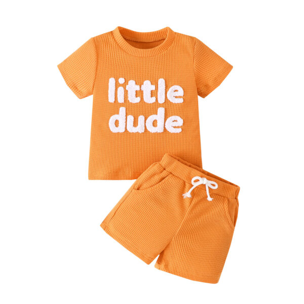Children's Waffle Short Sleeve Suit - Image 3