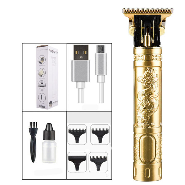 Hair Clipper Oil Head Carved Electric Hair Cutter Household Charging - Image 4